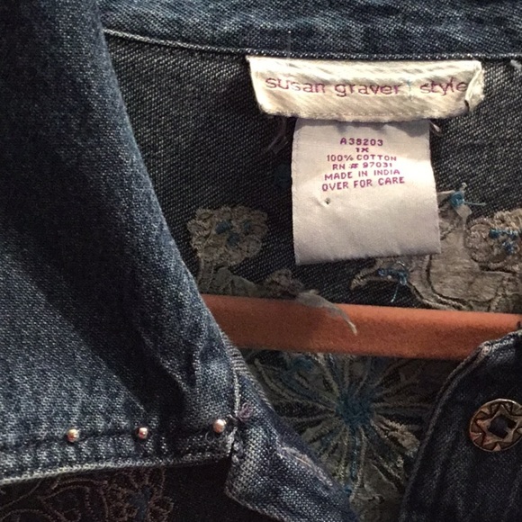 Denim Topper  by Susan Graver  size 1X  New NO TAG - Picture 2 of 5